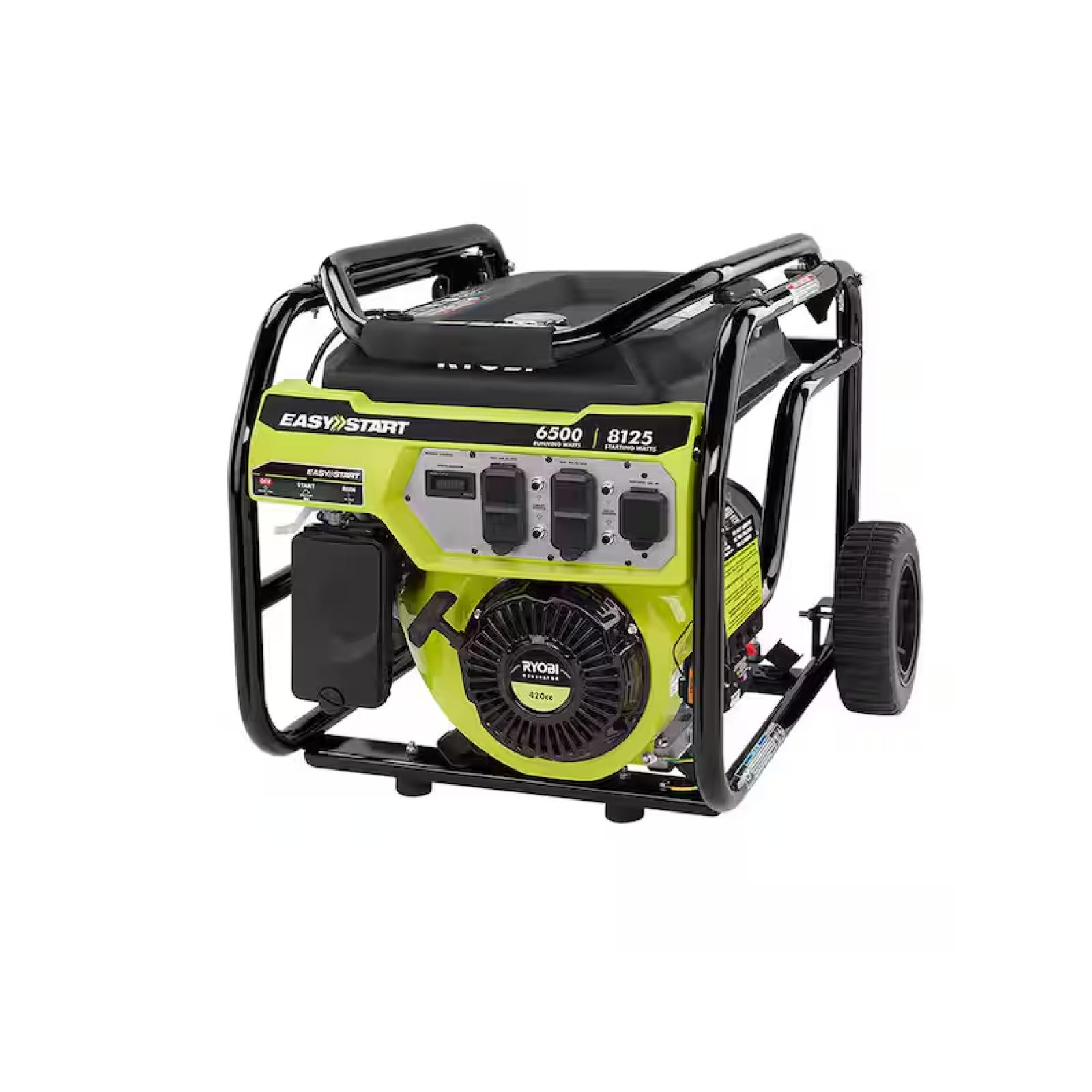 DALLAS LOCATION - RYOBI 8125-Watt Gasoline Powered Portable Generator with CO Detect Shutdown Sensor