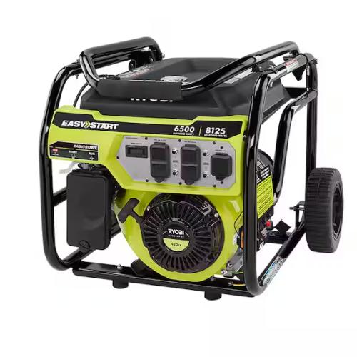 DALLAS LOCATION - RYOBI 8125-Watt Gasoline Powered Portable Generator with CO Detect Shutdown Sensor