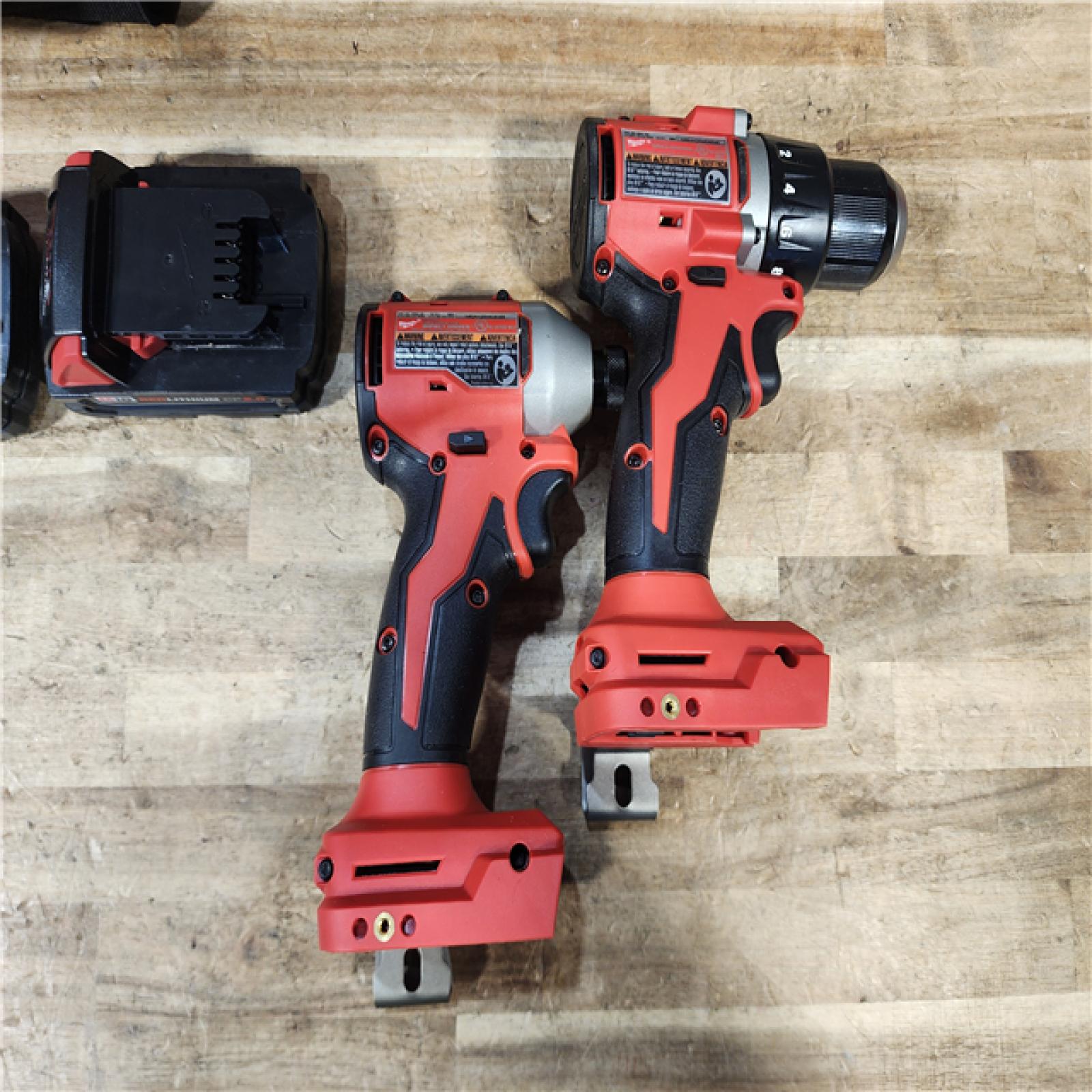 HOUSTON LOCATION - AS - IS Milwaukee 18V Lithium-Ion Brushless Cordless Compact Drill/Impact Combo Kit