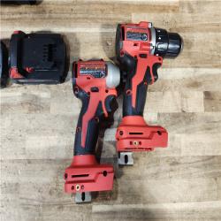 HOUSTON LOCATION - AS - IS Milwaukee 18V Lithium-Ion Brushless Cordless Compact Drill/Impact Combo Kit