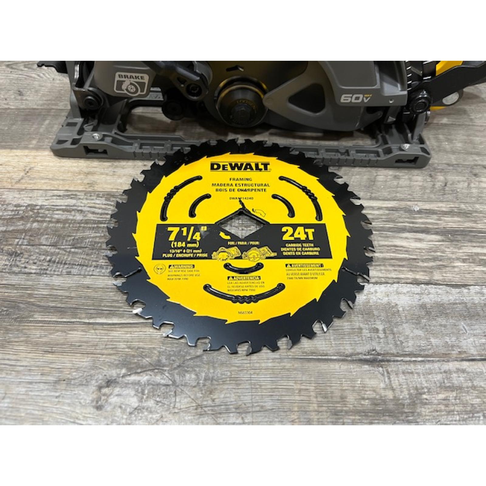 AS-IS DEWALT FLEXVOLT 60V MAX Cordless Brushless 7-1/4 in. Wormdrive Style Circular Saw (Tool Only)
