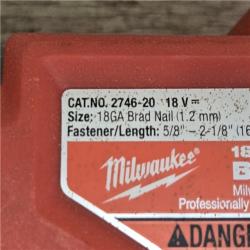AS-IS Milwaukee FUEL 18V Cordless Gen II 18-Gauge Brad Nailer (Tool-Only)