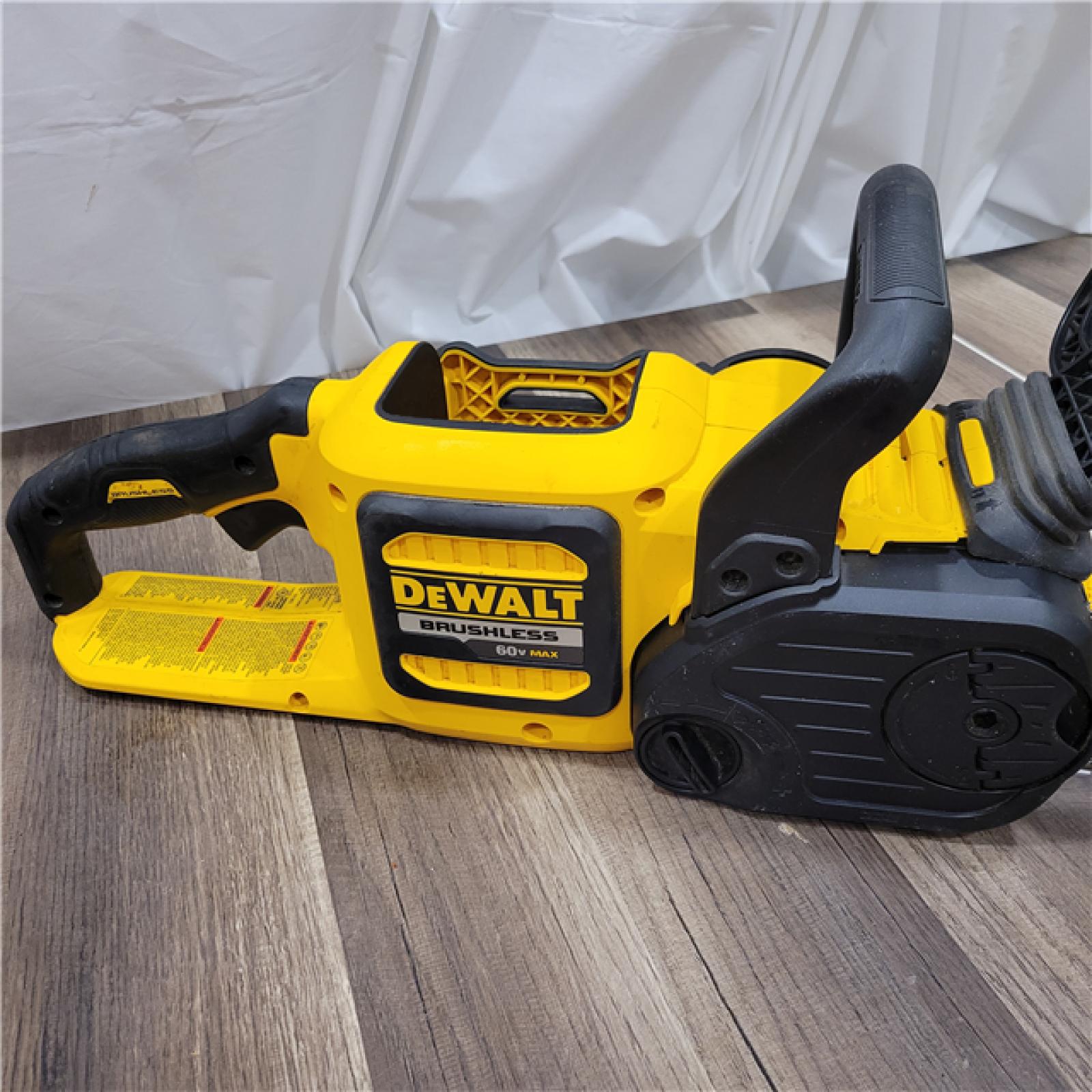 AS-IS DEWALT T 60V MAX 16in. Brushless Cordless Battery Powered Chainsaw Kit with (1) FLEXVOLT 2 Ah Battery & Charger