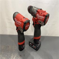 AS-IS - Milwaukee M12 FUEL 12-Volt Lithium-Ion Brushless Cordless Hammer Drill and Impact Driver Combo Kit