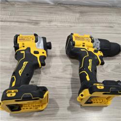 AS-IS DEWALT 20V MAX XR Hammer Drill and ATOMIC Impact Driver 2 Tool Cordless Combo Kit with (2) 4.0Ah Batteries, Charger, and Bag