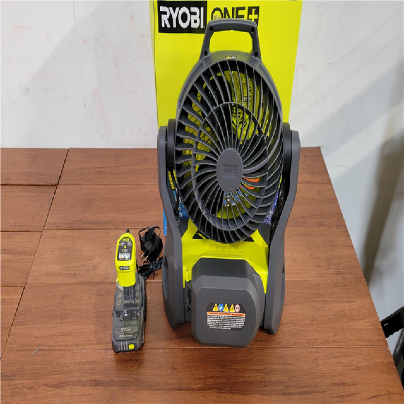 California NEW Ryobi One+ 18V 7.5 Bucket Top Misting Fan Kit  Includes (1) Battery & Charger