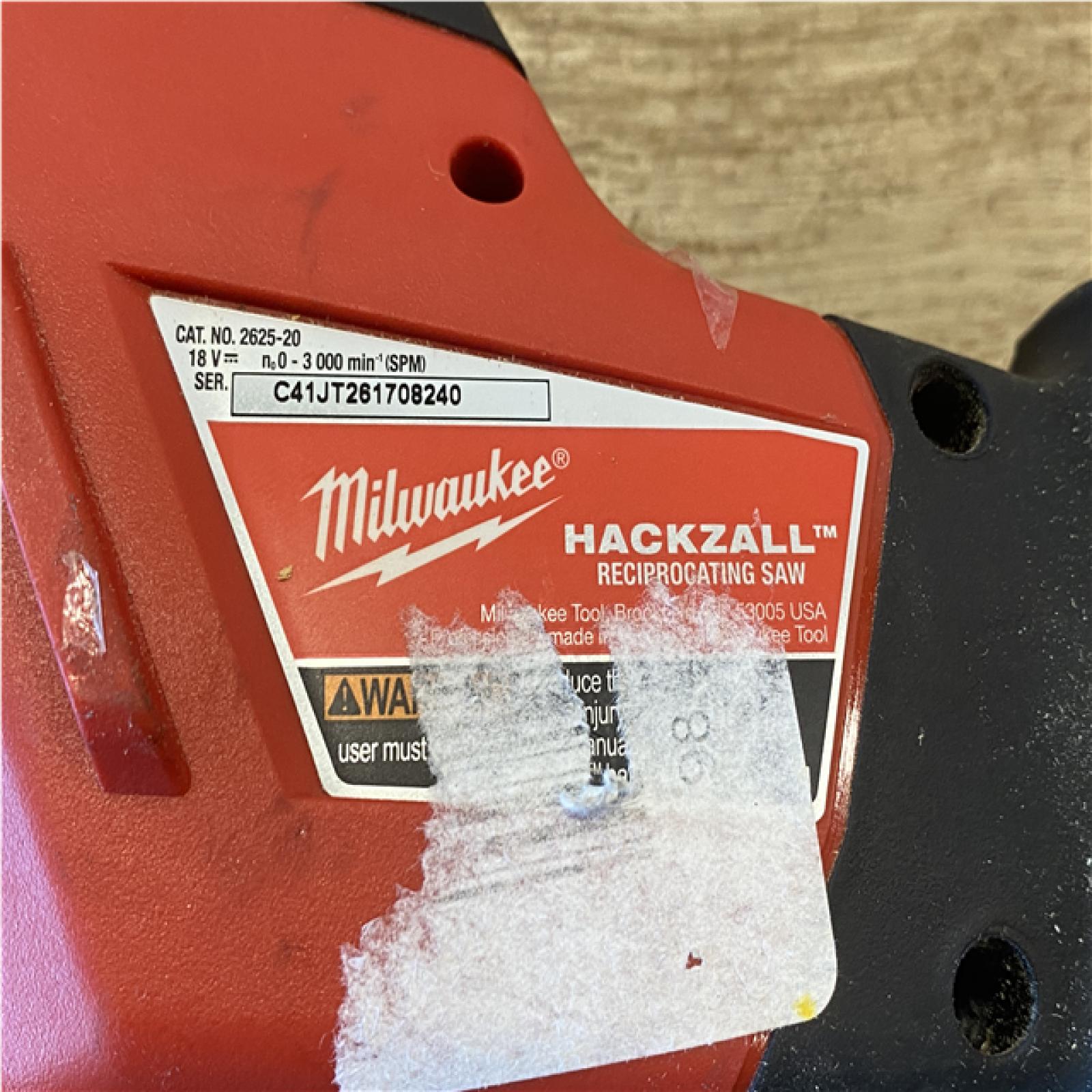 AS-IS Milwaukee 18V Lithium-Ion Cordless HACKZALL Reciprocating Saw (Tool-Only)