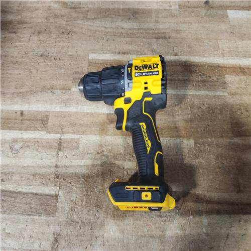 Houston Location AS-IS DEWALT ATOMIC 20-Volt MAX Brushless Cordless 1/2 in. Hammer Drill (Tool-Only)