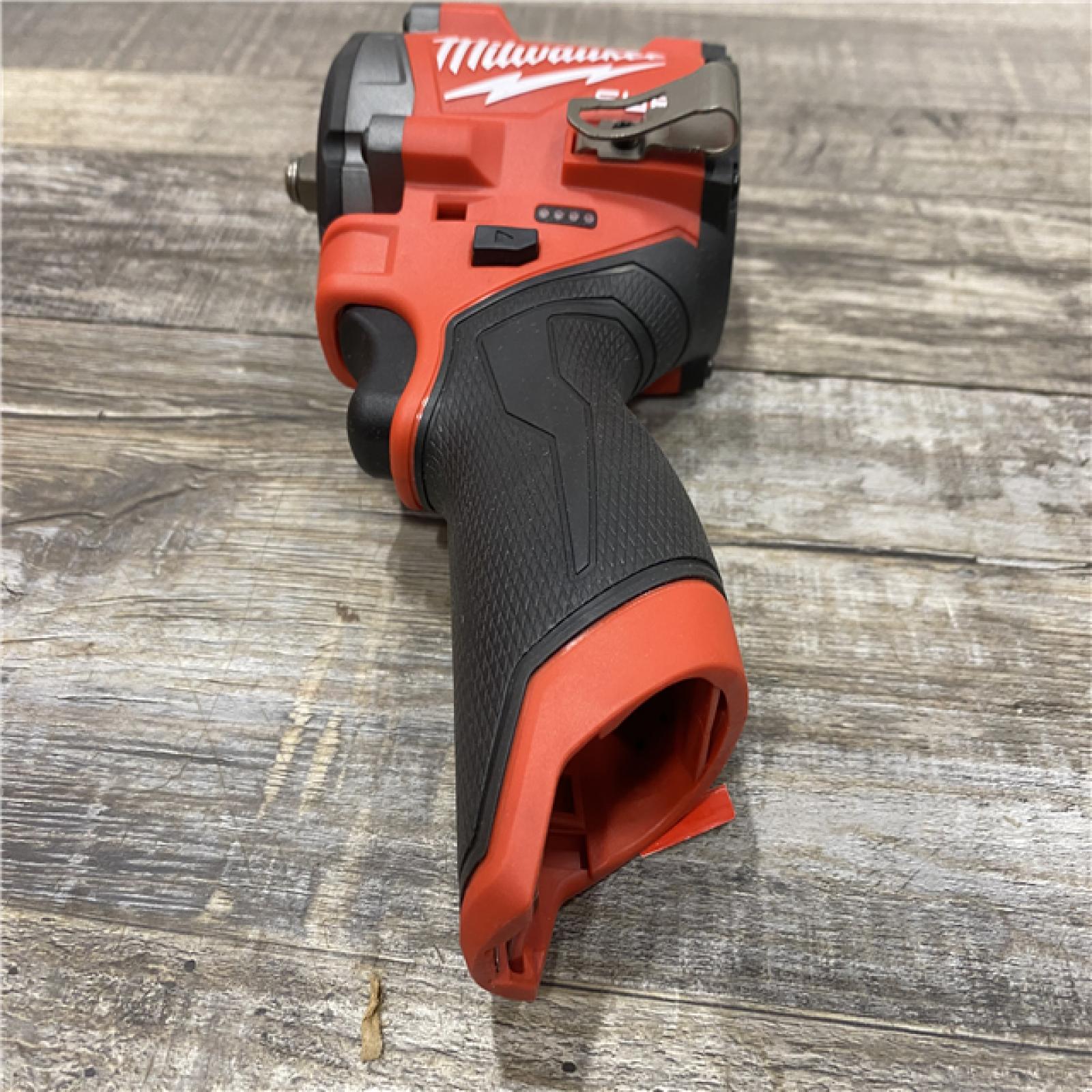 AS-IS Milwaukee  FUEL 12V Lithium-Ion Brushless Cordless Stubby 3/8 in. Impact Wrench (Tool-Only)