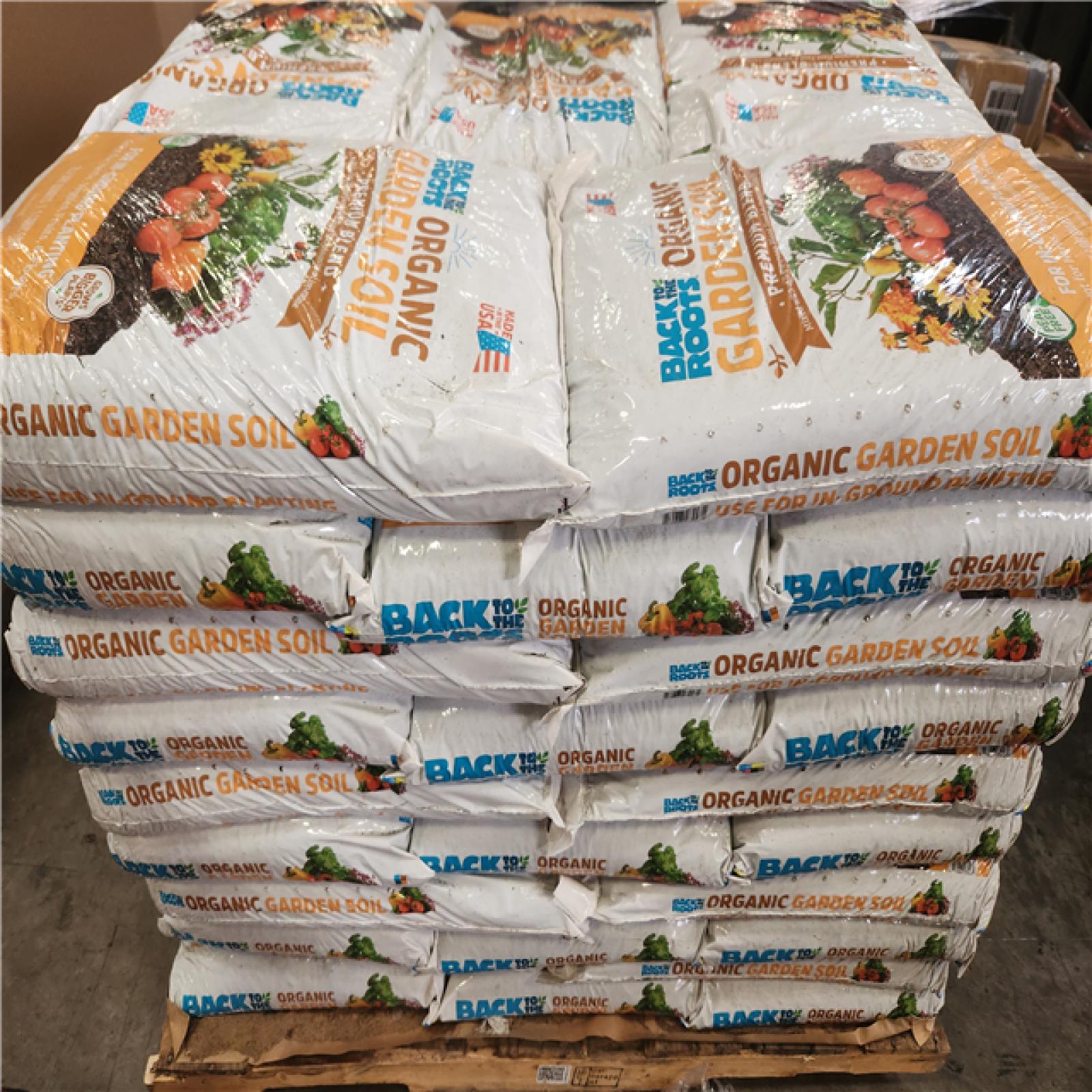 Phoenix NEW Back to the Roots Organic Bulk Garden Soil Pallet (60 1 cu. ft. Bags) Peat-Free  Blended with Organic Fertilizer (50-Bags)