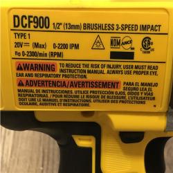 AS-IS DEWALT 20V MAX Lithium-Ion Cordless 1/2 in. Impact Wrench Kit