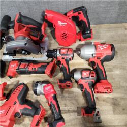 HOUSTON LOCATION - AS-IS MILWAUKEE 9 TOOL COMBO KIT W/ (2) BATTERY & CHARGER