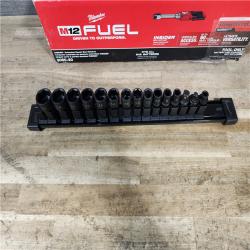 HOUSTON LOCATION - AS-IS Milwaukee FUEL INSIDER 12V Lithium-Ion Brushless Cordless 1/4 in. - 3/8 in. Extended Reach Box Ratchet (Tool-Only)