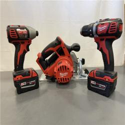 AS-IS - Milwaukee M18 18-Volt Lithium-Ion Cordless Combo Kit 7-Tool with 2-Batteries, Charger and Tool Bag
