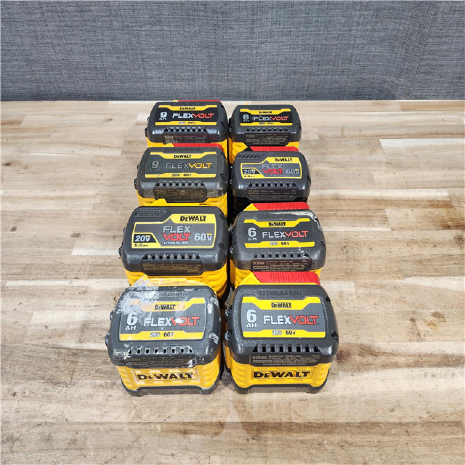 HOUSTON LOCATION - AS-IS DEWALT FLEXVOLT BATTERY PACK QTY - 8