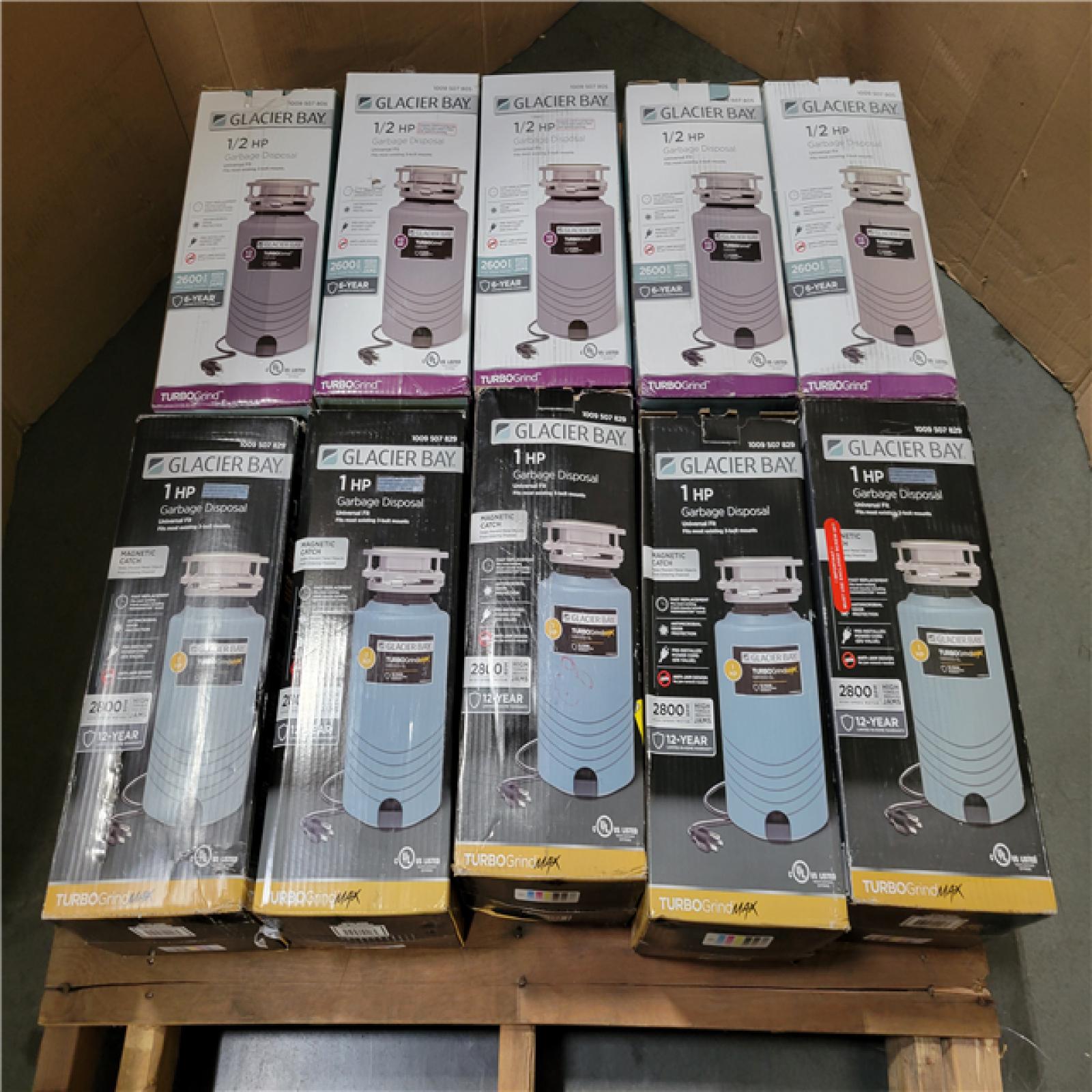 California NEW Glacier Bay Garbage Disosal (10 pieces)