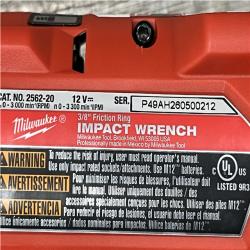 AS-IS Milwaukee FUEL 12V Li-Ion Brushless Cordless Stubby 3/8 in. Impact Wrench Kit