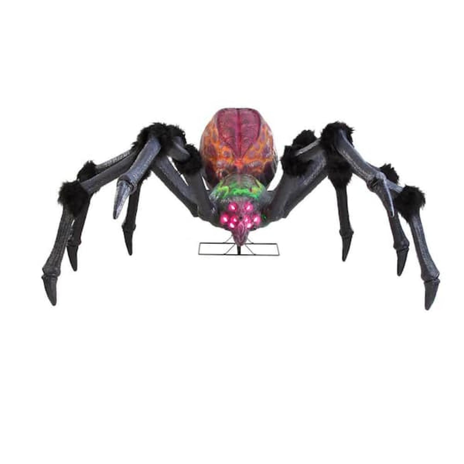 Phoenix NEW Home Accents Holiday 9.5 ft. Long Gruesome Grounds Giant-Sized LED Arachnophobia Spider