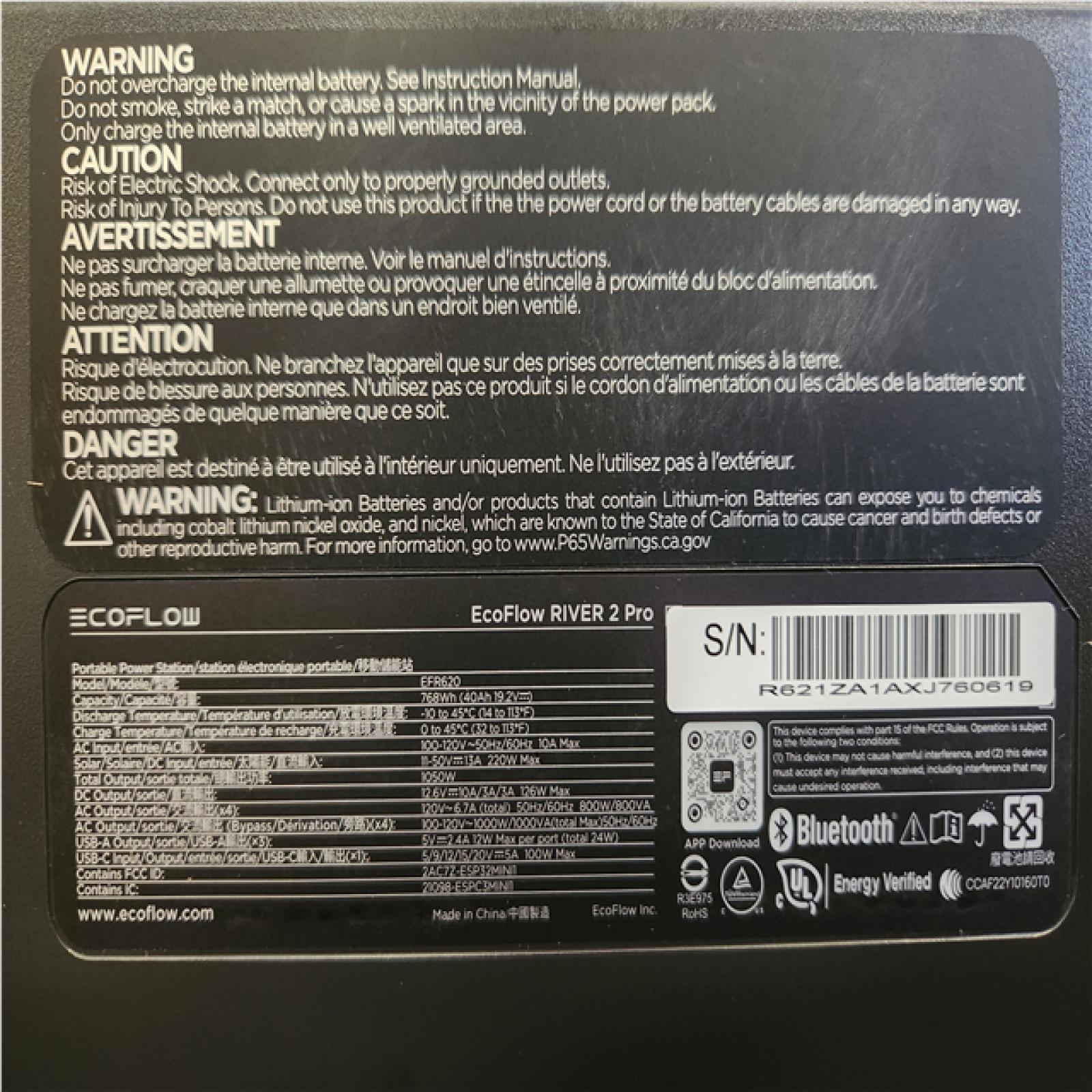 Phoenix NEW ECOFLOW Portable Power Station RIVER 2 Pro, 768Wh 800W