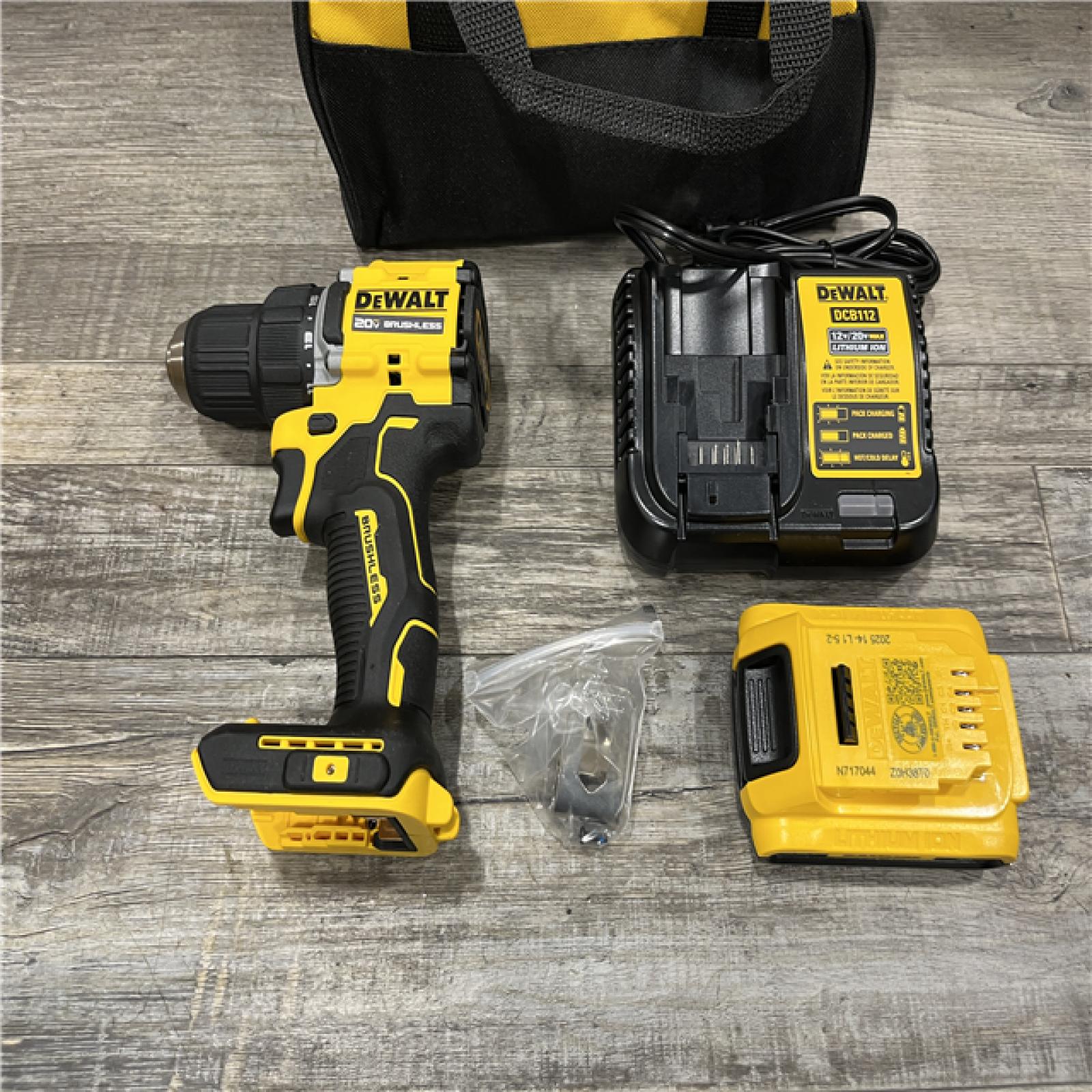 AS-IS DEWALT Atomic 20V Lithium-Ion Cordless Compact 1/2 in. Drill/Driver Kit