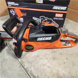 Houston Location - AS-IS Echo EFORCE 18 in. 56V Cordless Electric Battery Brushless Rear Handle Chainsaw Kit with 5.0Ah Battery and Charger - DCS-5000-18C2 - Appears IN LIKE NEW Condition