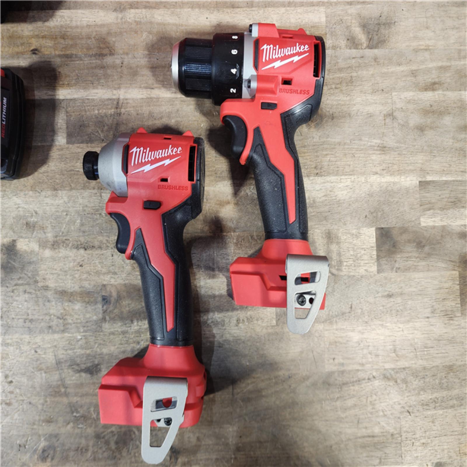HOUSTON LOCATION - AS-IS M18 18V Lithium-Ion Brushless Cordless Compact Drill/Impact Combo Kit (2-Tool) W/(2) 2.0 Ah Batteries, Charger & Bag