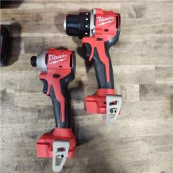 HOUSTON LOCATION - AS-IS M18 18V Lithium-Ion Brushless Cordless Compact Drill/Impact Combo Kit (2-Tool) W/(2) 2.0 Ah Batteries, Charger & Bag