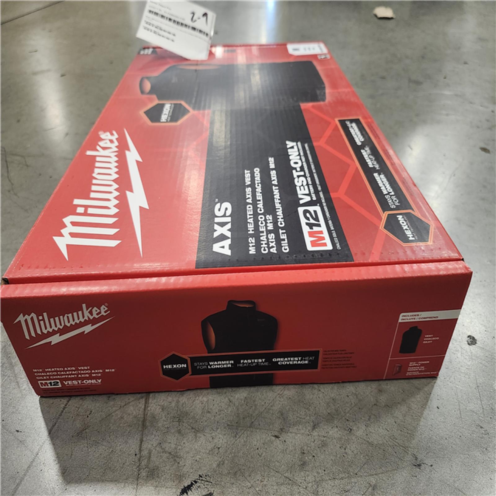 NEW! - Milwaukee Men's Medium M12 12V Lithium-Ion Cordless AXIS Black Heated Vest (Vest Only)