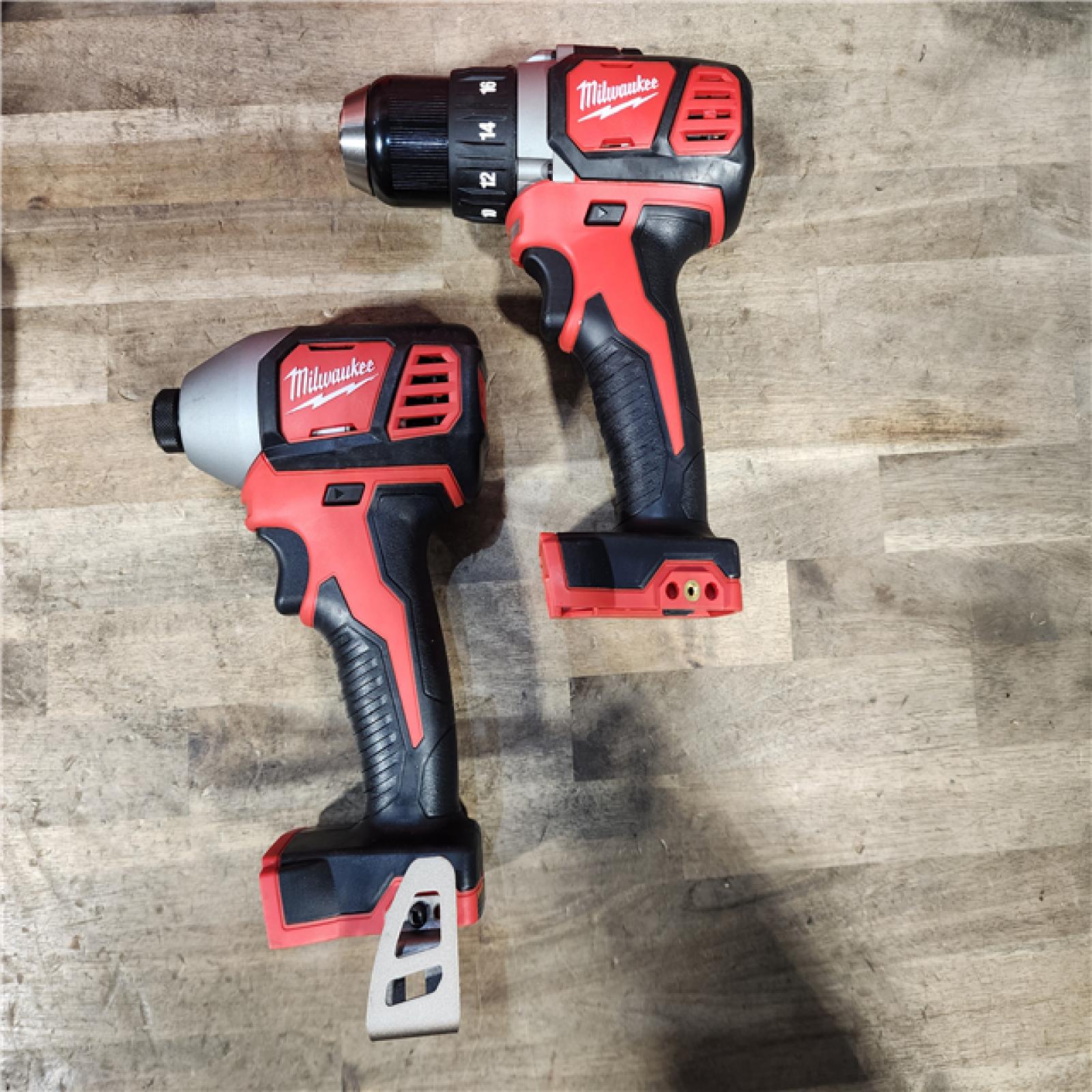 HOUSTON LOCATION - AS-IS Milwaukee 18V Cordless Brushed 2-Tool Drill/Driver and Impact Driver Kit