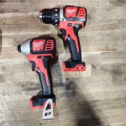 HOUSTON LOCATION - AS-IS Milwaukee 18V Cordless Brushed 2-Tool Drill/Driver and Impact Driver Kit