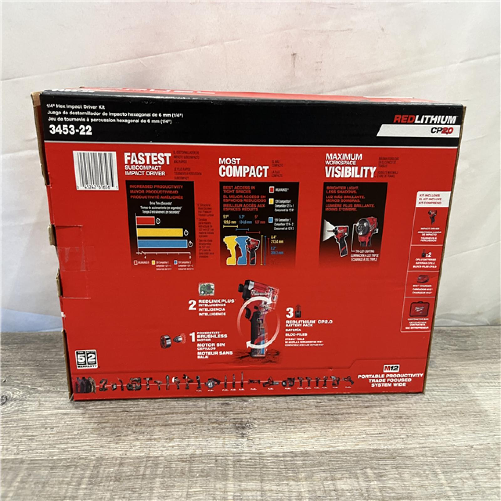 NEW - Milwaukee FUEL 12V Lithium-Ion Brushless Cordless 1/4 in. Hex Impact Driver Kit