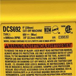 AS-IS DEWALT FLEXVOLT 60V MAX Cordless 9 in. Cutoff Saw Kit