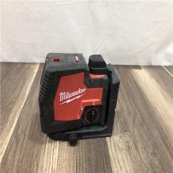 AS-IS Milwaukee Green 100 ft. Cross Line and Plumb Points Rechargeable Laser Level (Tool Only)