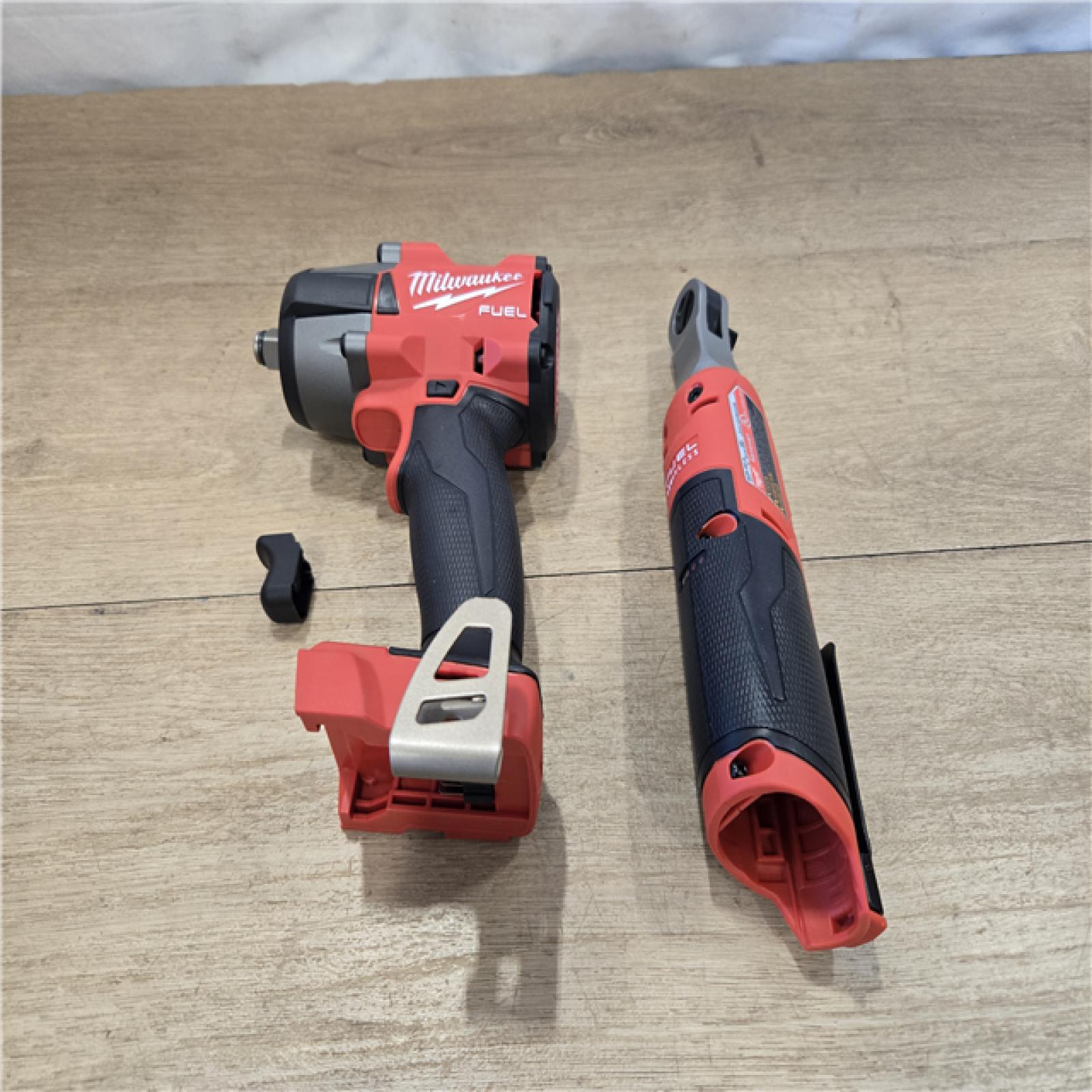 AS-IS Milwaukee FUEL 18V Cordless Mid Torque 1/2 in. Impact Wrench w/ M12 FUEL 3/8 in. Ratchet Combo Kit