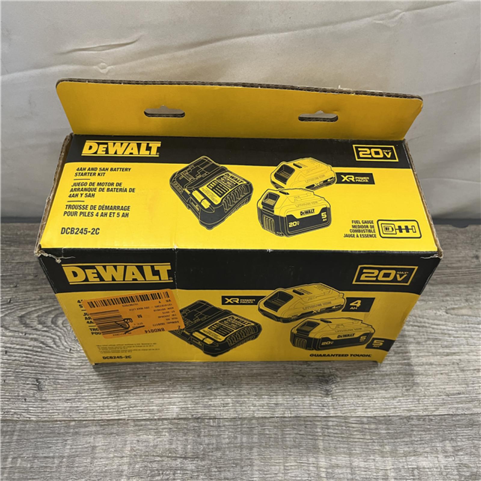 NEW - DEWALT 20V MAX Lithium-Ion Starter Kit with 4.0 Ah and 5.0 Ah Batteries and Charger