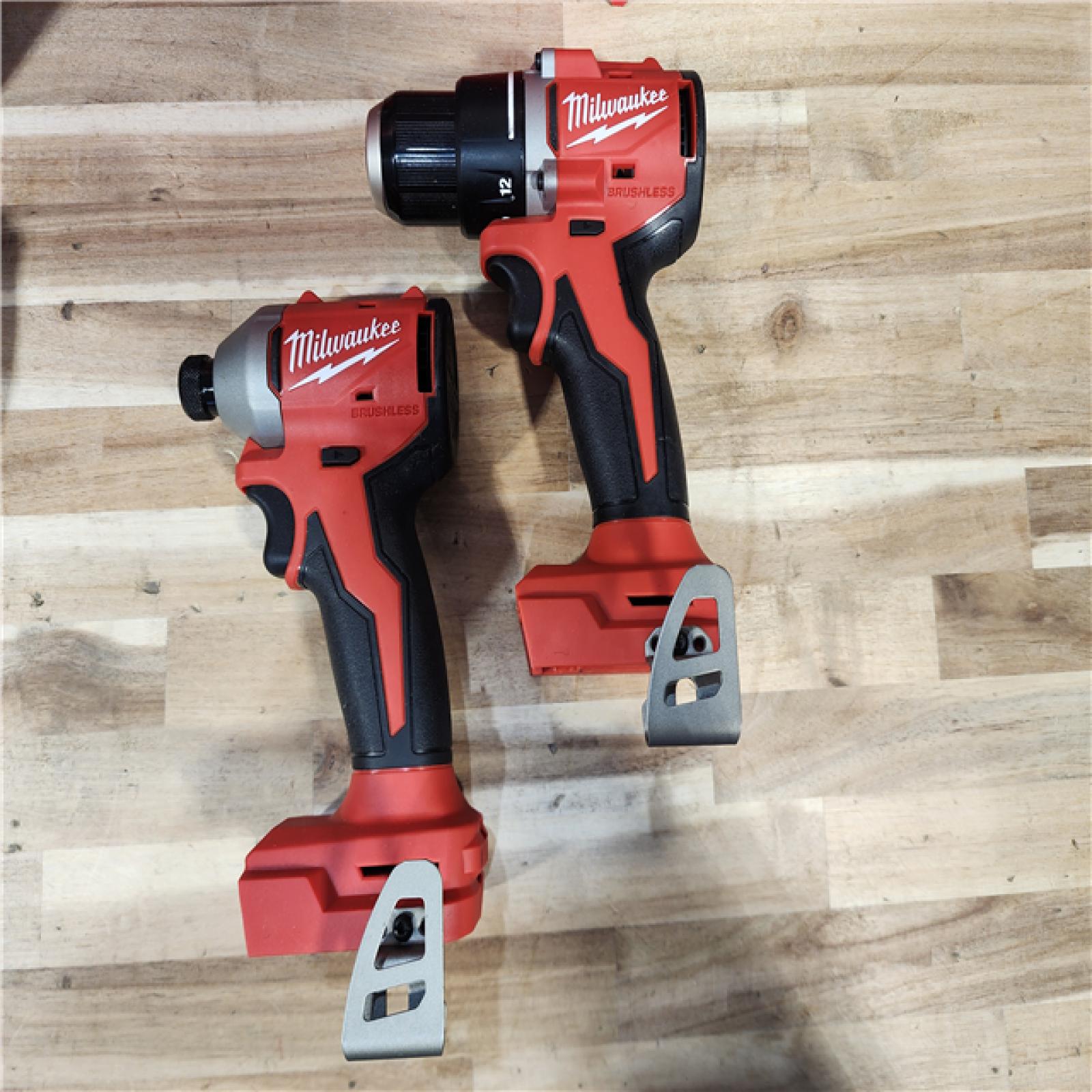 HOUSTON LOCATION - AS-IS Milwaukee 18V Lithium-Ion Brushless Cordless Compact Drill/Impact Combo Kit
