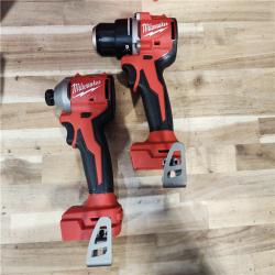 HOUSTON LOCATION - AS-IS Milwaukee 18V Lithium-Ion Brushless Cordless Compact Drill/Impact Combo Kit
