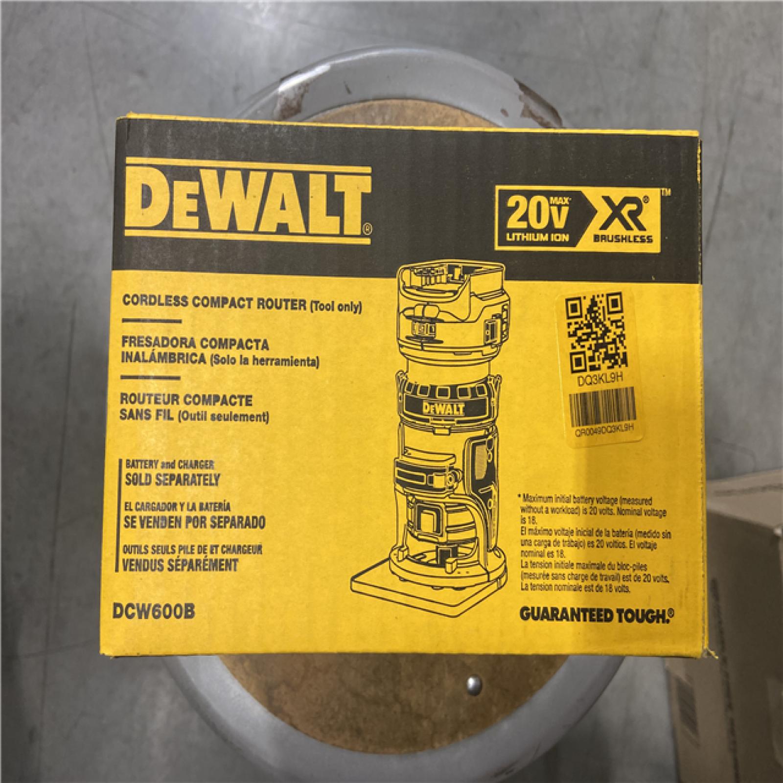 NEW! - DEWALT 20V MAX XR Cordless Brushless Fixed Base Compact Router (Tool Only)