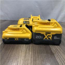 AS-IS DEWALT 20V XR Lithium-Ion Starter Pack with 8.0 Ah and 4.0 Ah Battery Packs and Charger