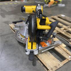 As-Is- DEWALT 15 Amp Corded 12 in. Double Bevel Sliding Compound Miter Saw