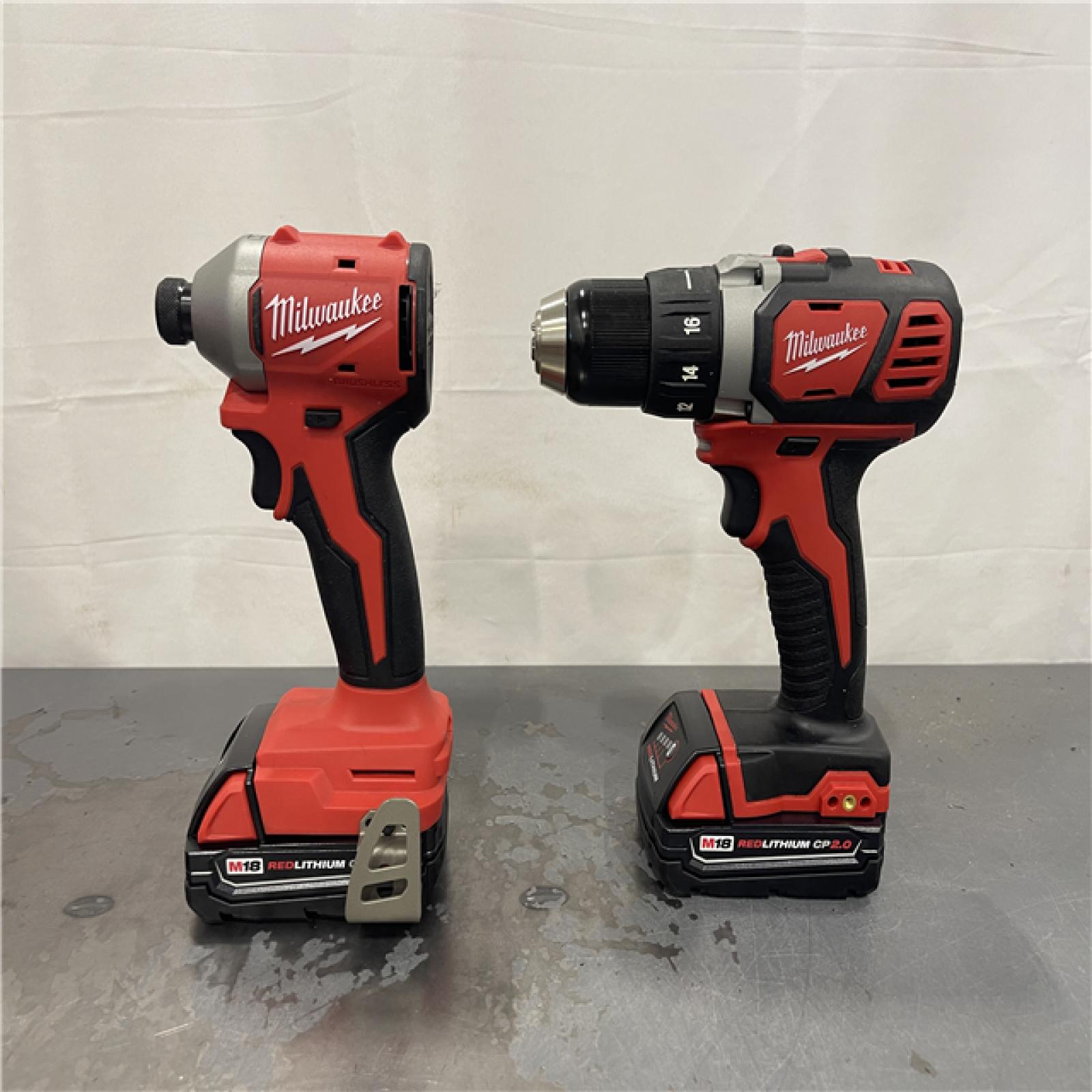 AS-IS- Milwaukee M18 Compact Brushless 2-Tool Combo Kit