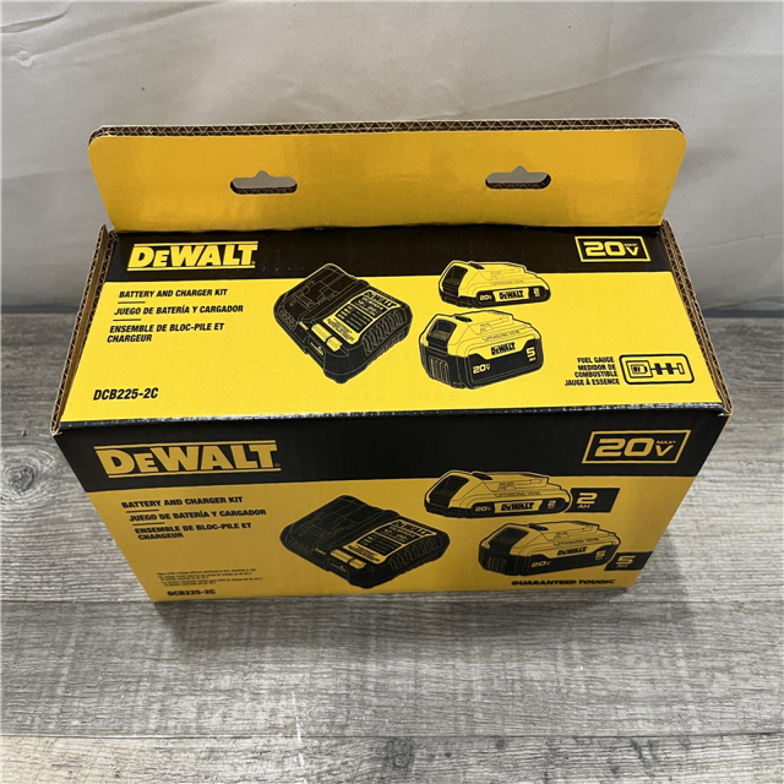 NEW - DEWALT 20V MAX Lithium-Ion Battery Kit with 5.0Ah and 2.0Ah Battery and Charger