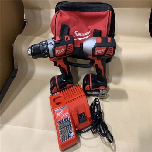 Good - Milwaukee 18V Cordless Brushed 2-Tool Drill/Driver and Impact Driver Kit