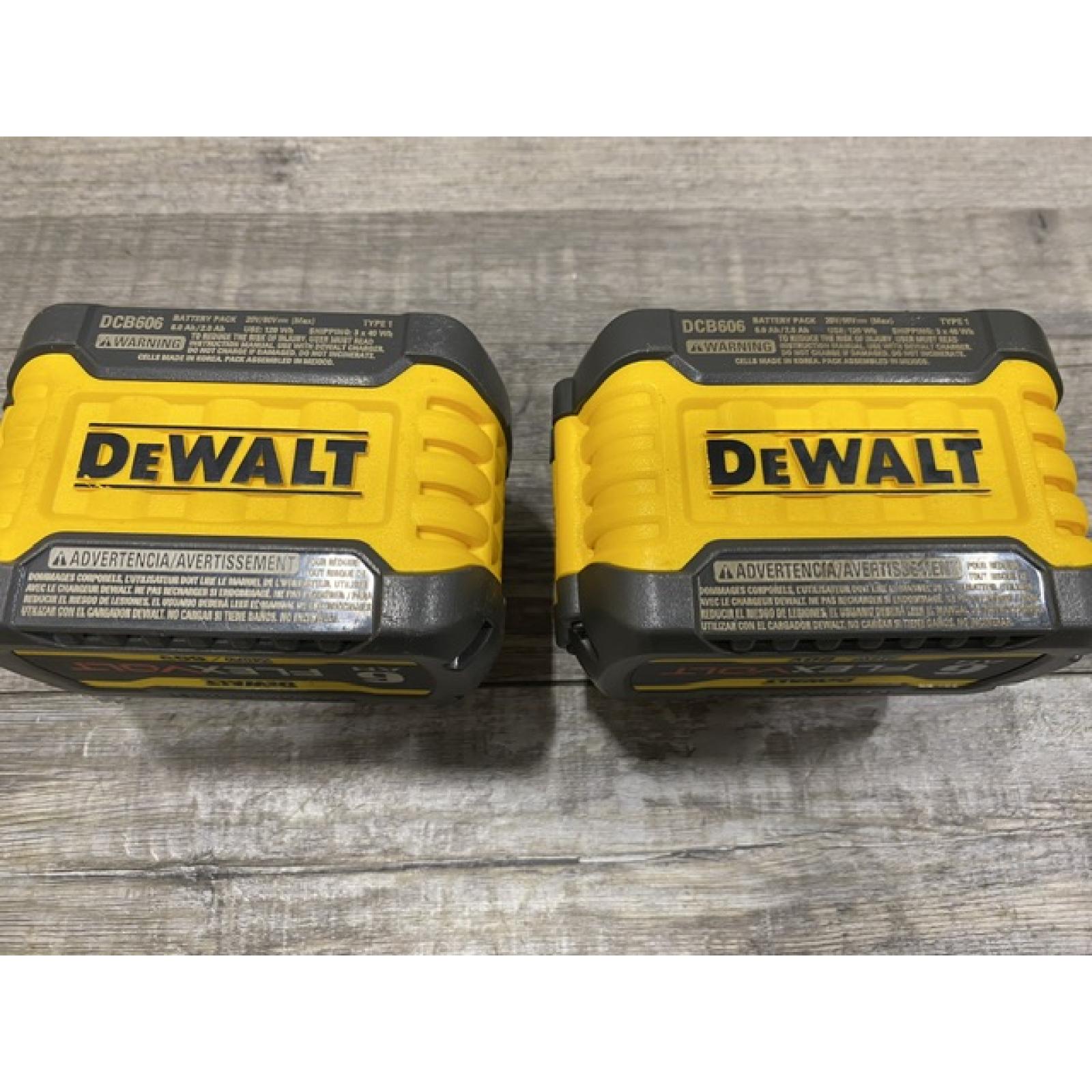 AS-IS DEWALT FLEXVOLT 20V/60V MAX Lithium-Ion 6.0Ah Battery Pack (2 Pack)