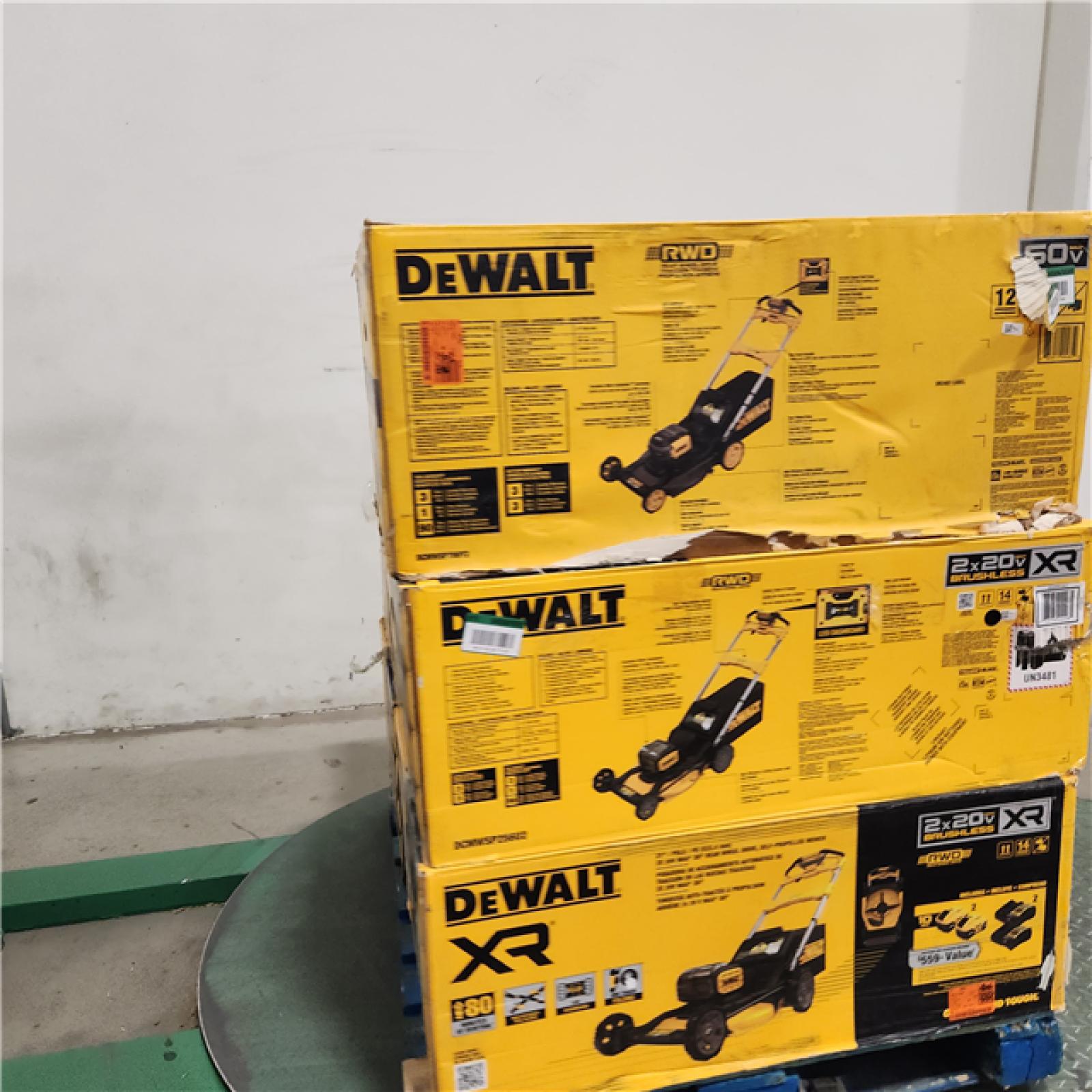 Dallas Location - As-Is DEWALT Lawn Mower Pallet