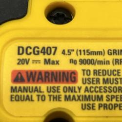AS-IS DEWALT 20-Volt MAX Cordless Brushless 4-1/2 in. Angle Grinder with Slide Switch (Tool Only)