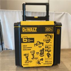 NEW! DEWALT 20V Lithium-Ion Cordless 6-Tool Combo Kit with Rolling Toolbox