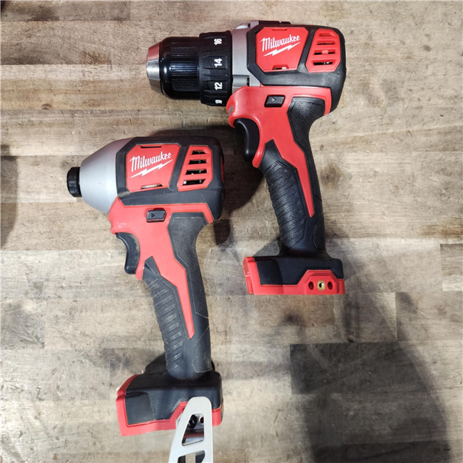 HOUSTON LOCATION - AS-IS Milwaukee 18V Cordless Brushed 2-Tool Drill/Driver and Impact Driver Kit