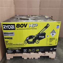 Phoenix NEW RYOBI 80V HP Brushless Battery Cordless Electric 30 in. Multi-Blade Lawn Mower with Battery and Charger