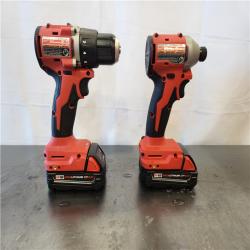AS-IS- Milwaukee M18 18V Lithium-Ion Brushless Cordless Compact Drill/Impact Combo Kit